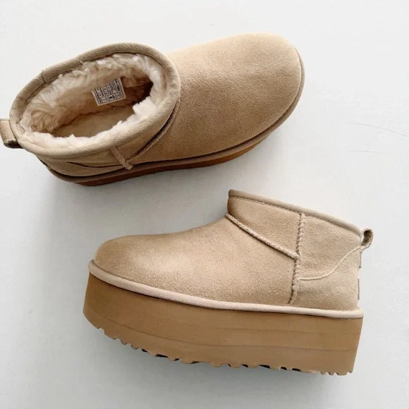 UGG CLASSIC ULTRA MINI PLATFORM Boots Booties Shoes New - Picture 2 of 7